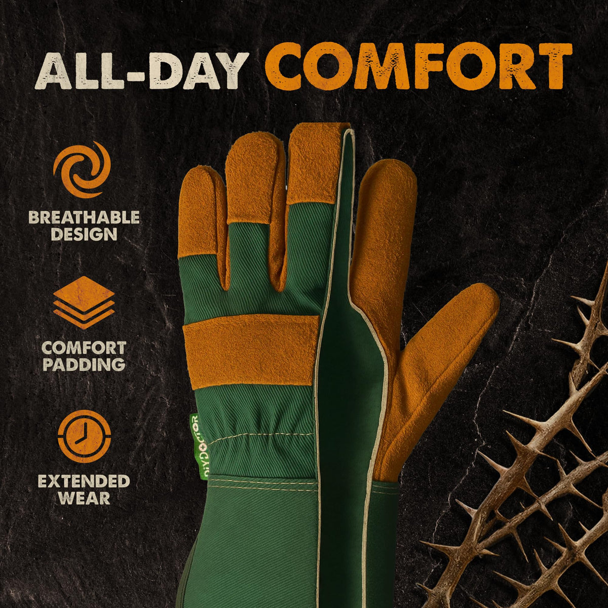 DIY Doctor Leather Gardening Gloves, Unisex Thorn Proof, 3 Pack