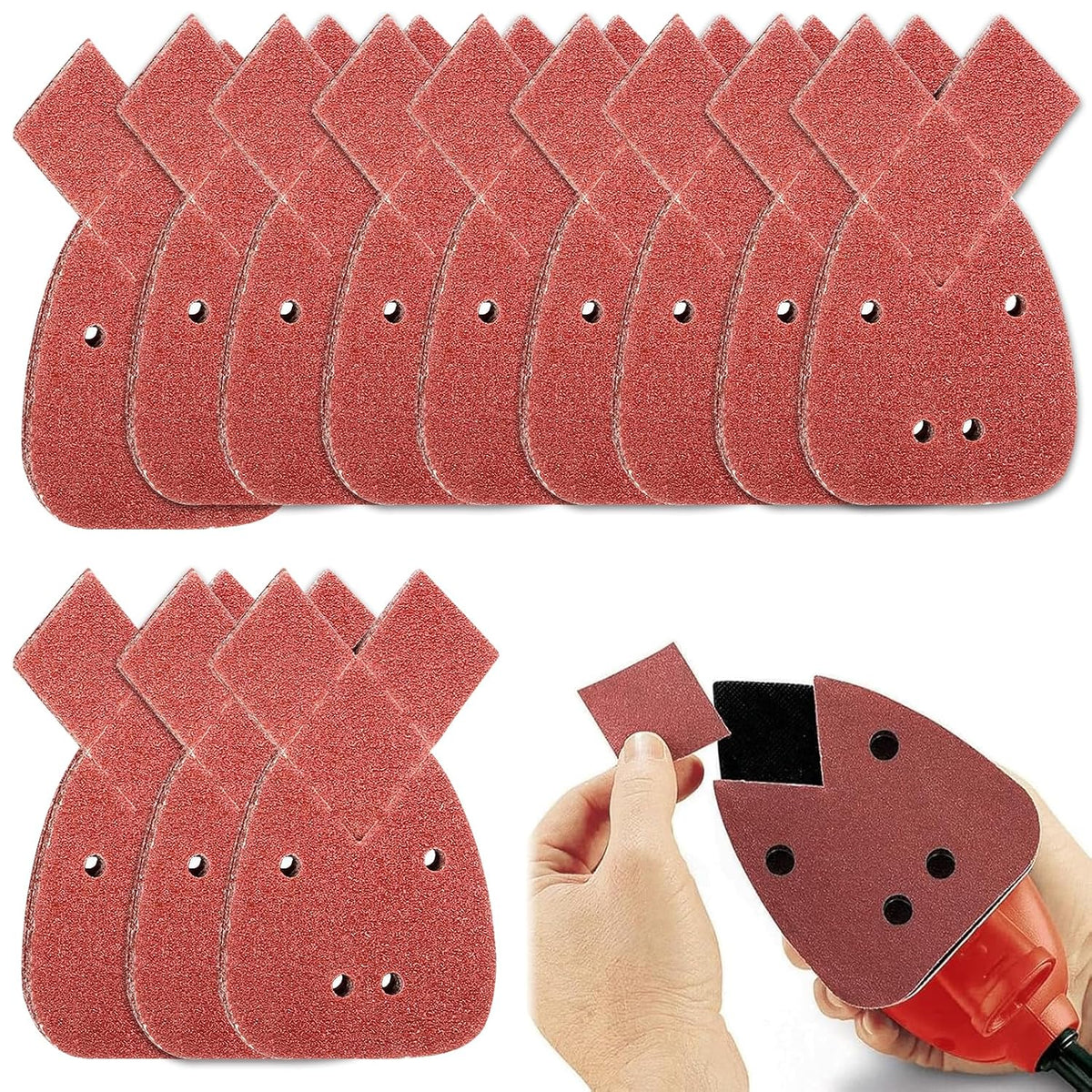 Black and Decker Mouse Sander Pads, 60 PCS Replacement Sanding Discs