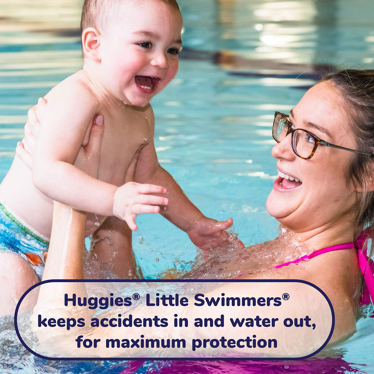 Huggies Little Swimmers, Swim Nappies, Size 5-6 - 33 Pants - Maximum Protection Swimming Nappies with Leak Guards - All-Round Stretchy Waistband