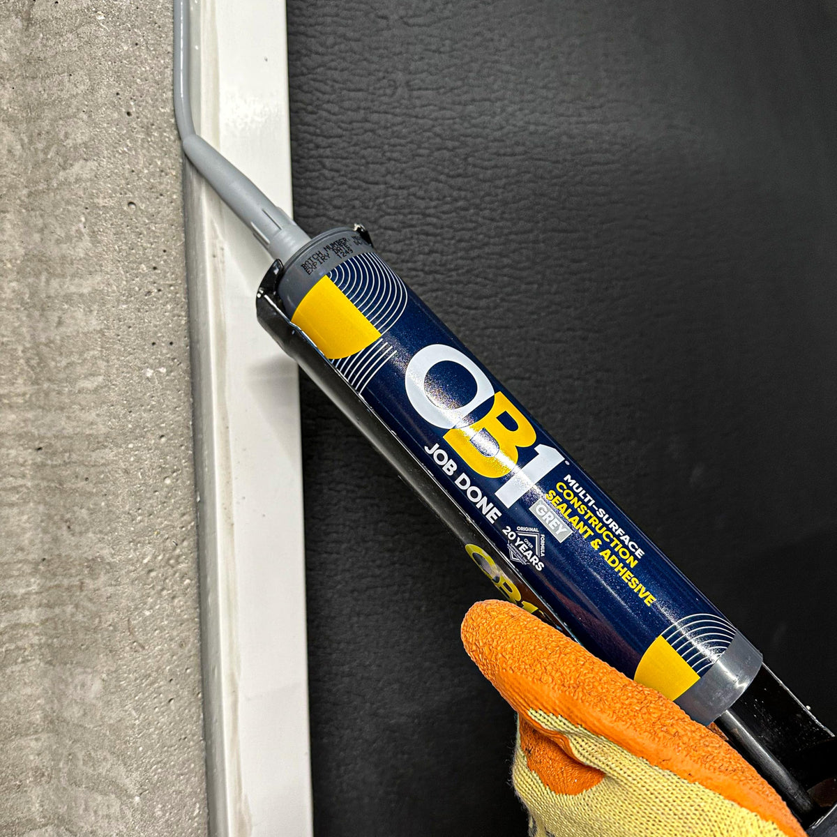 OB1 Clear Multi-Surface Construction Sealant & Adhesive, 290ml 2in1 formula