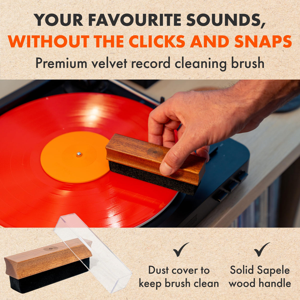 SPINCARE Vinyl Record Cleaner Kit | 5-in-1 Essentials Vinyl Cleaning Set