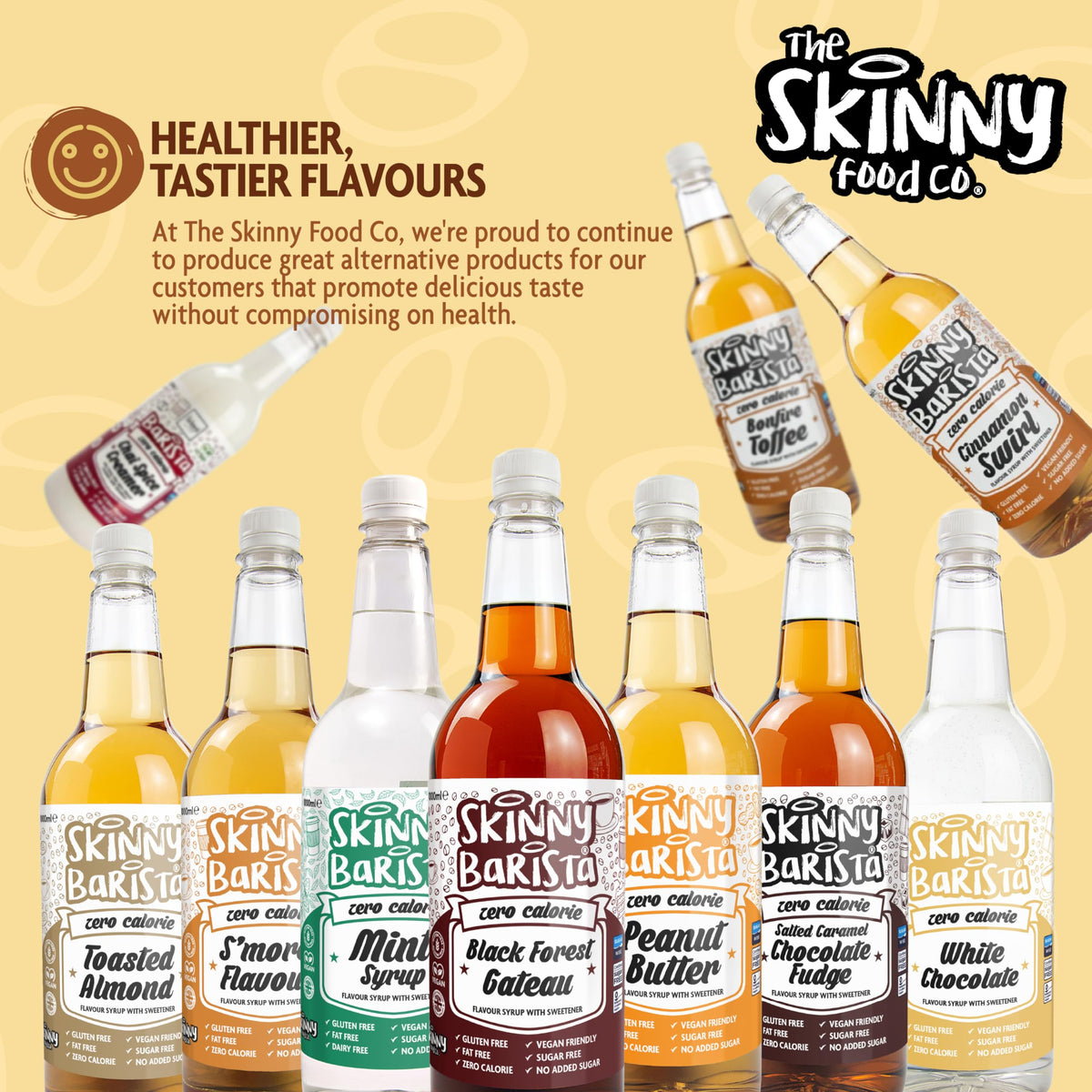 Skinny Food Co Butterscotch Syrup Zero Calorie 1L - Sugar Free Coffee Syrup
