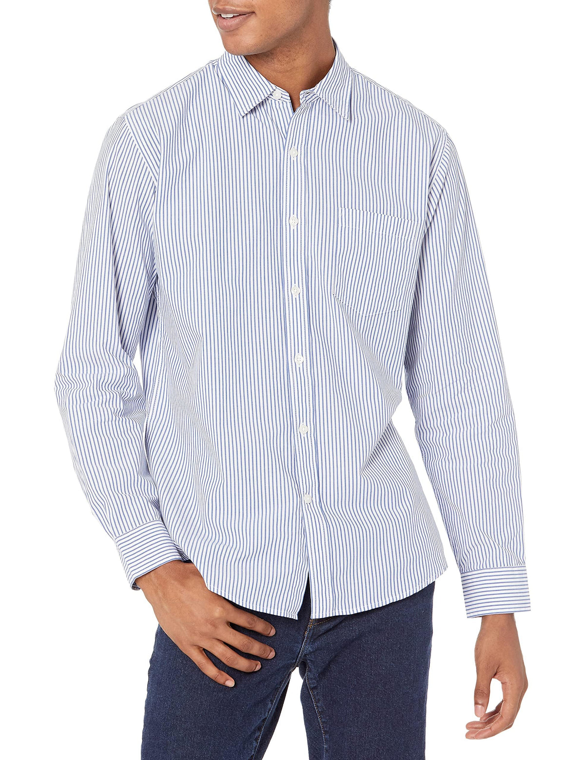 Amazon Essentials Men's Long-Sleeve Casual Poplin Shirt