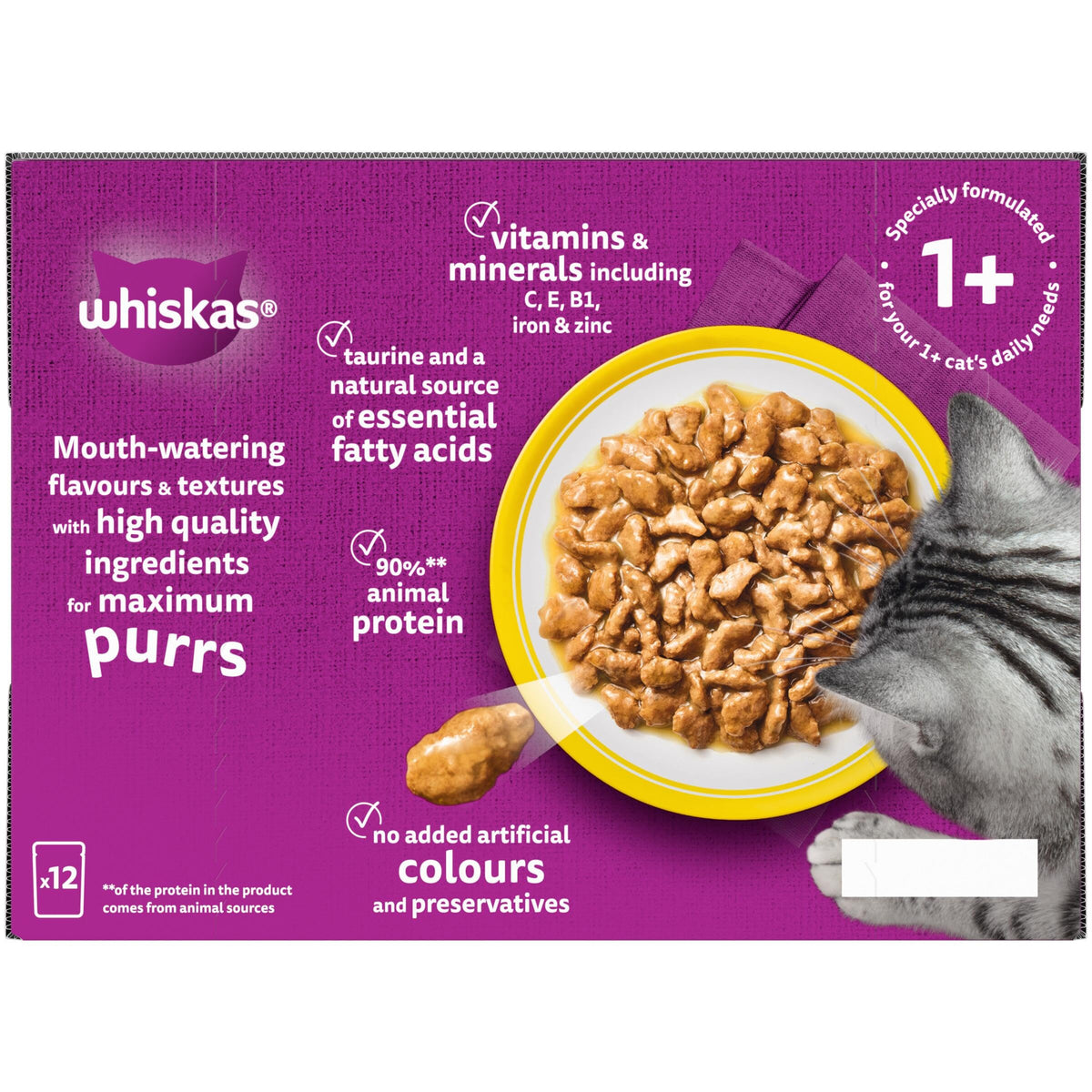 WHISKAS Adult Wet Cat Food in Jelly 40x85g Fish Favourites