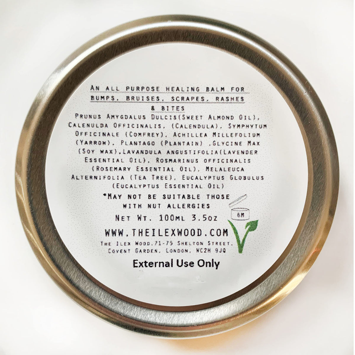 The Ilex Wood - Herbal Salve Gift Set - 100% Natural Handmade, Cruelty & Plastic Free. Skin irritation, scrapes, bites, stings soothes rashes, itching, dry skin, eczema, chapped hands. 3 x 100ml