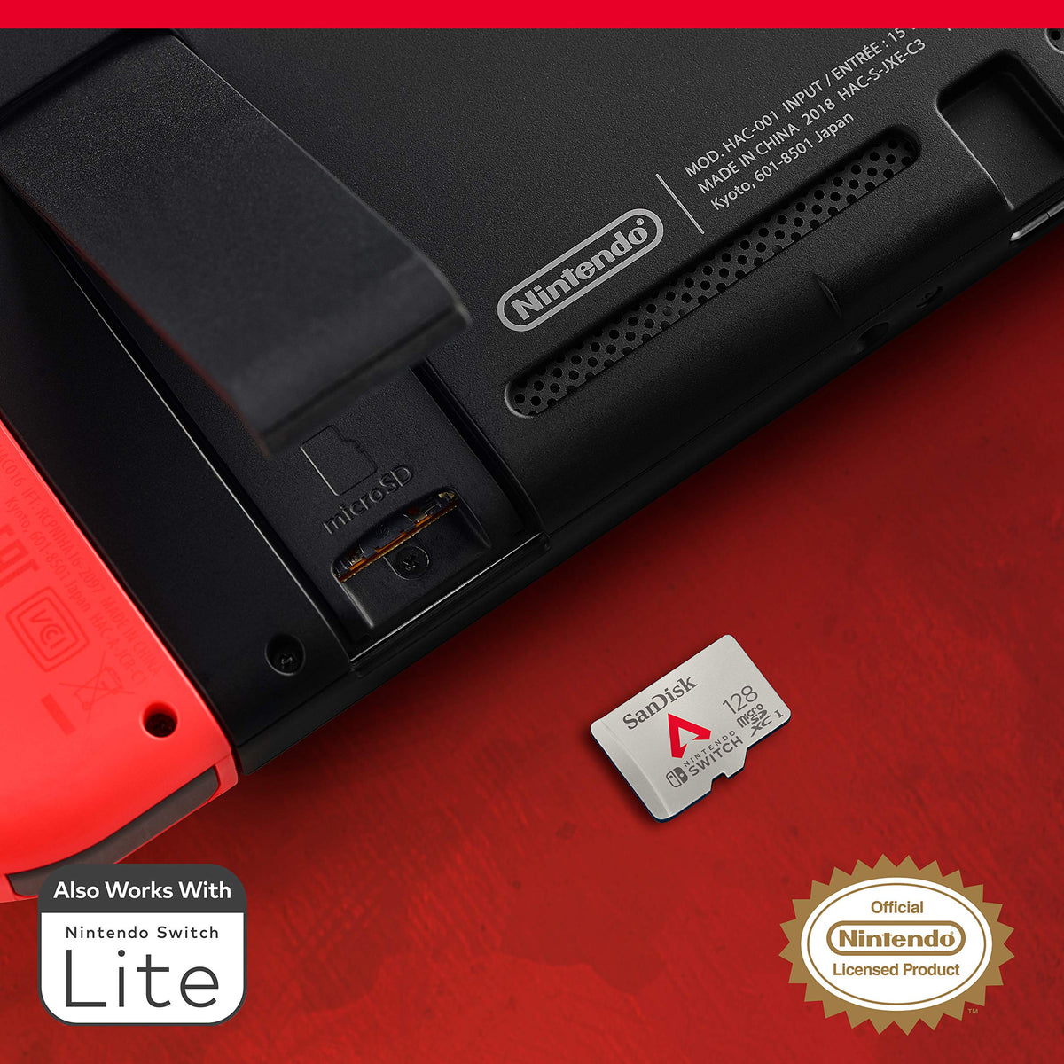 SANDISK microSD Card 128GB, Super Mario Super Mushroom Edition