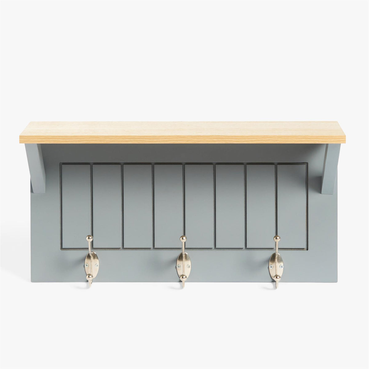 OHS Coat Rack Wall Mounted Shelf Engineered Wood Floating Display Unit