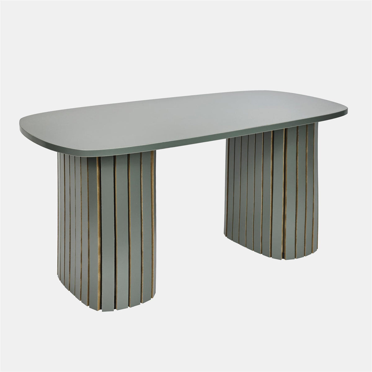 OHS Madison Coffee Table Ribbed Engineered Wood Side End Desk Home Decor