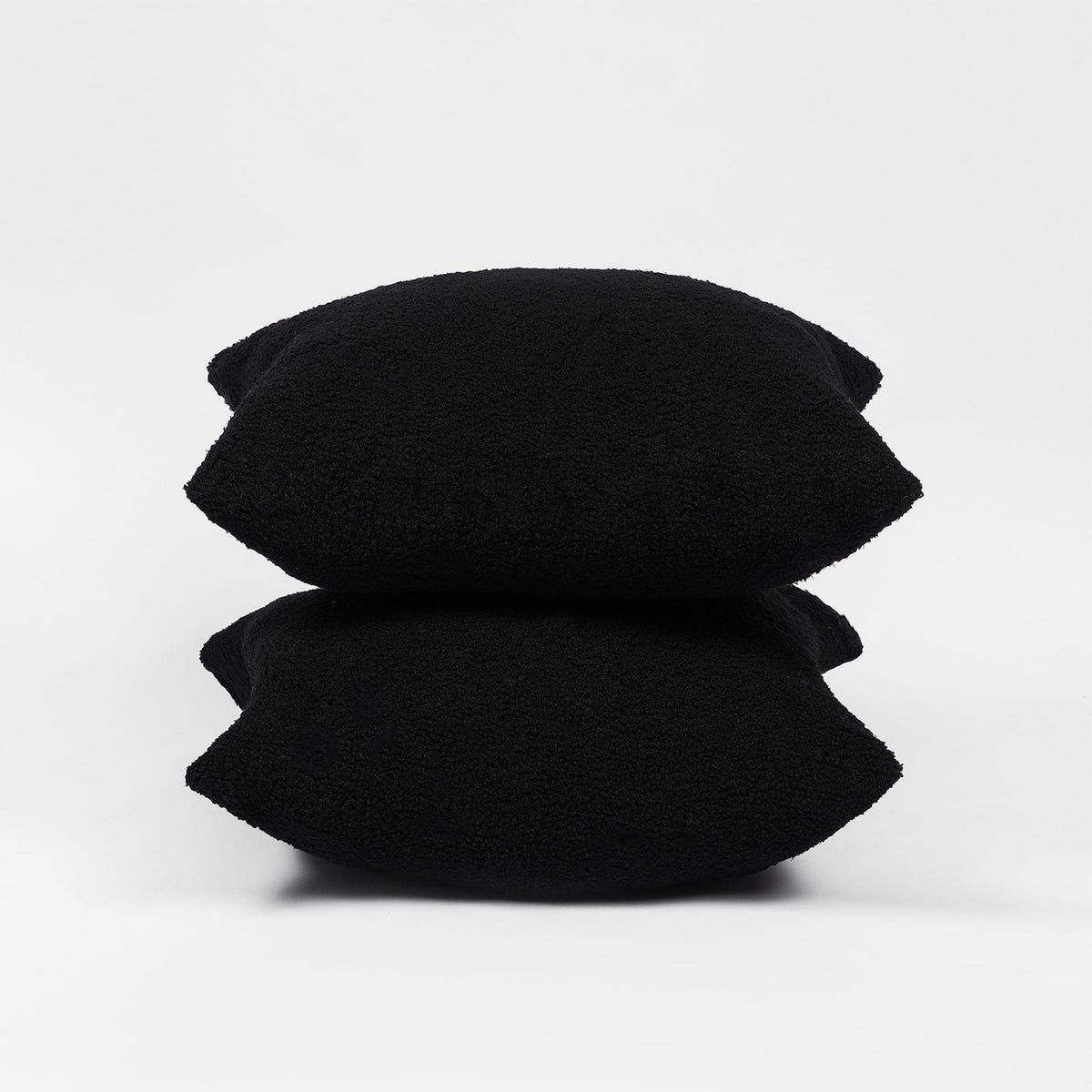 OHS Boucle Cushion Covers  2 Pack Teddy Fleece Square Pillowcases Home Decor