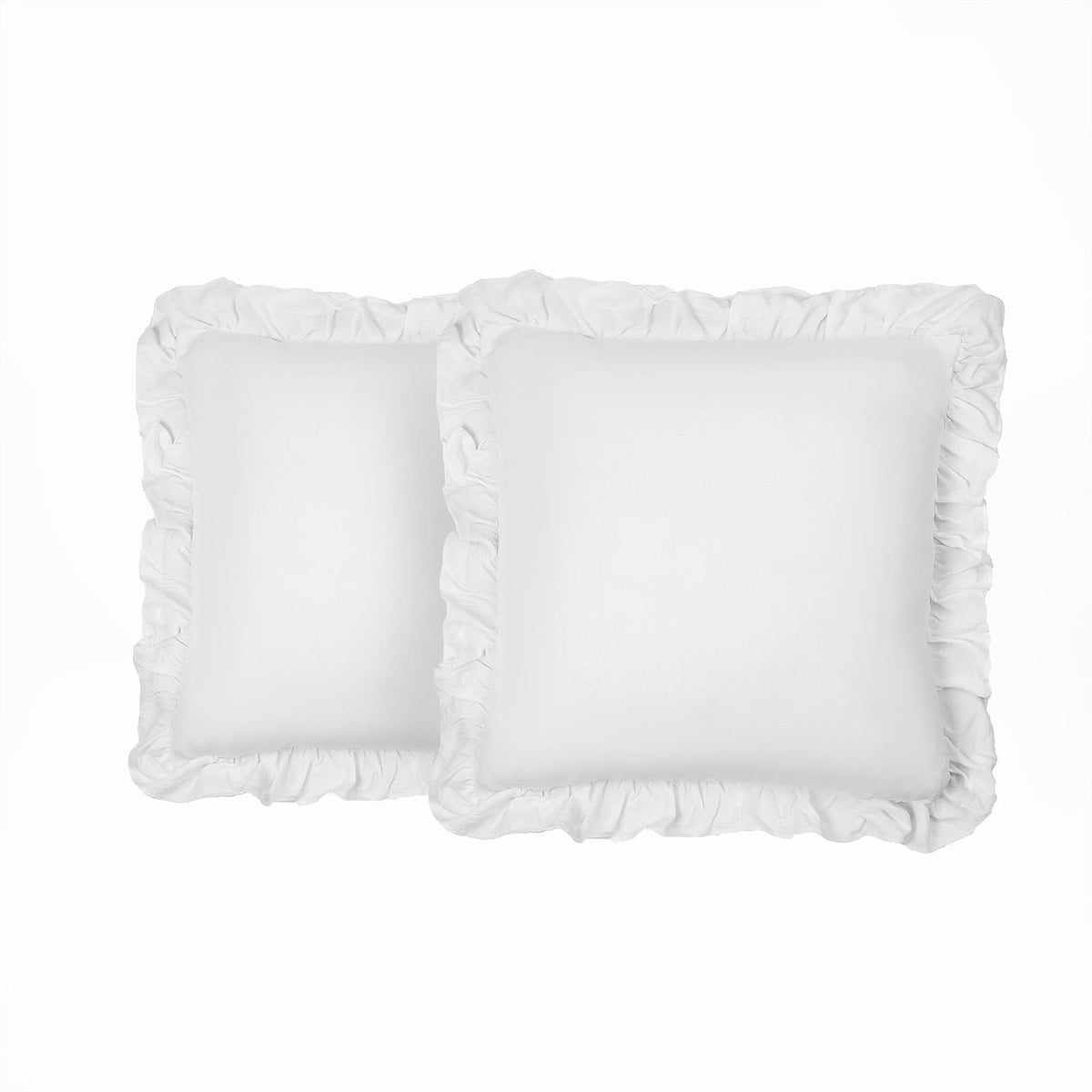 OHS Frill Cushion Covers Faux Linen Soft Square Pillowcases Home Decor Multipack