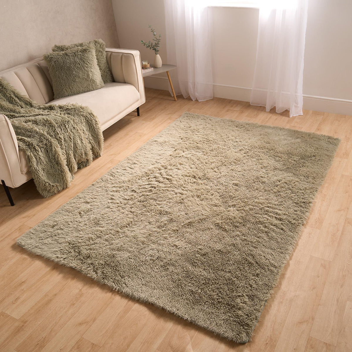 OHS Fluffy Rug Anti-Slip/Skid Shaggy Large Bedroom Non-Shed Floor Carpet Mat