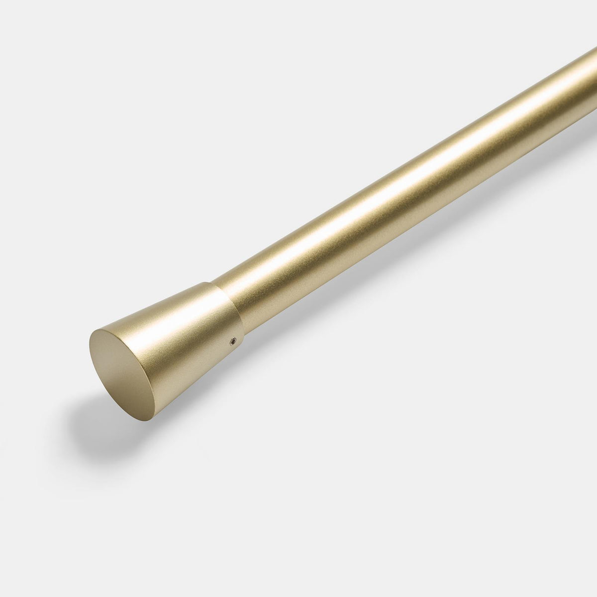 OHS 120-200cm Curtain Pole Extendable Metal 28mm Ball Trumpet Twist Finnials