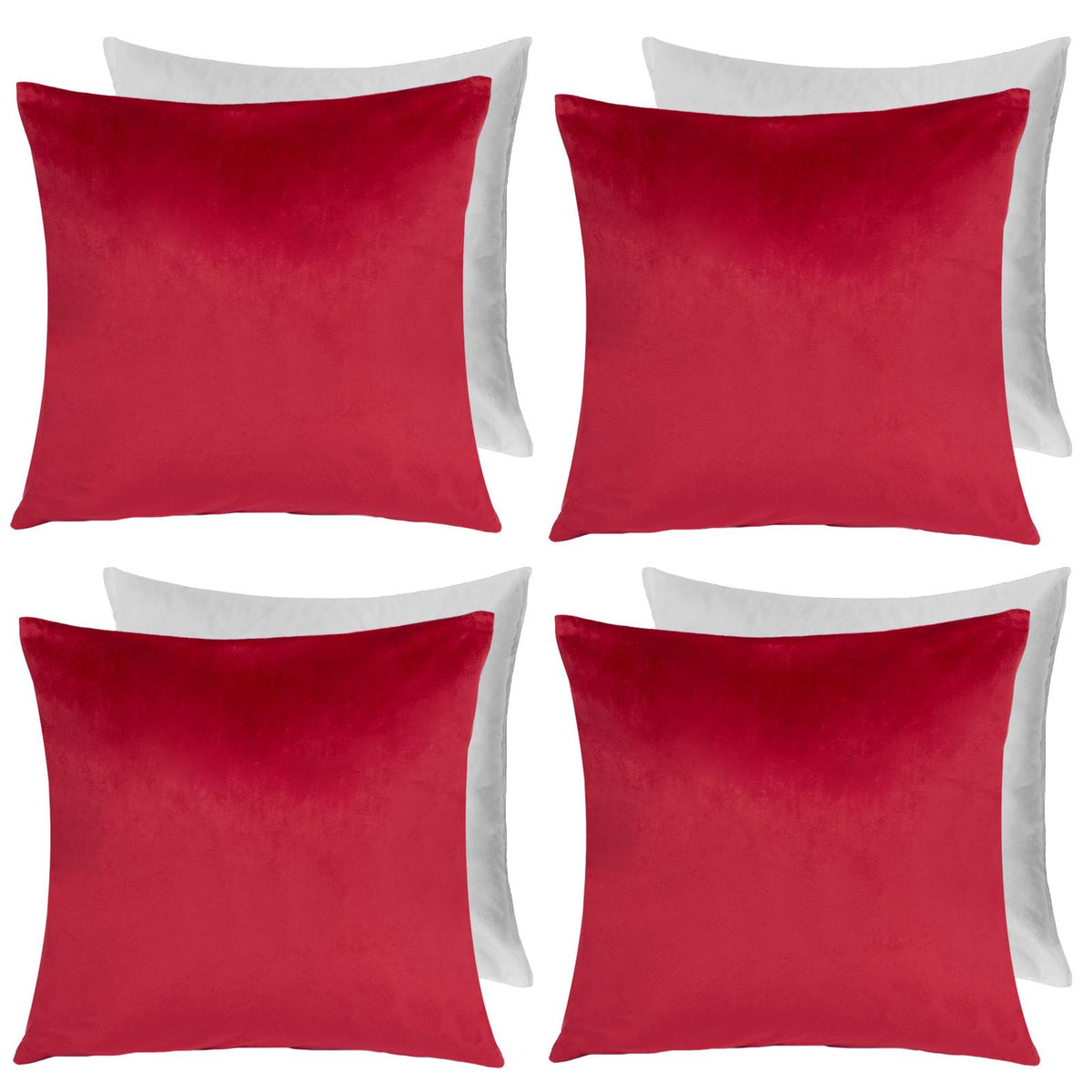 OHS Matte Velvet Cushion Covers Super Soft Luxury Square Pillowcases Multipack