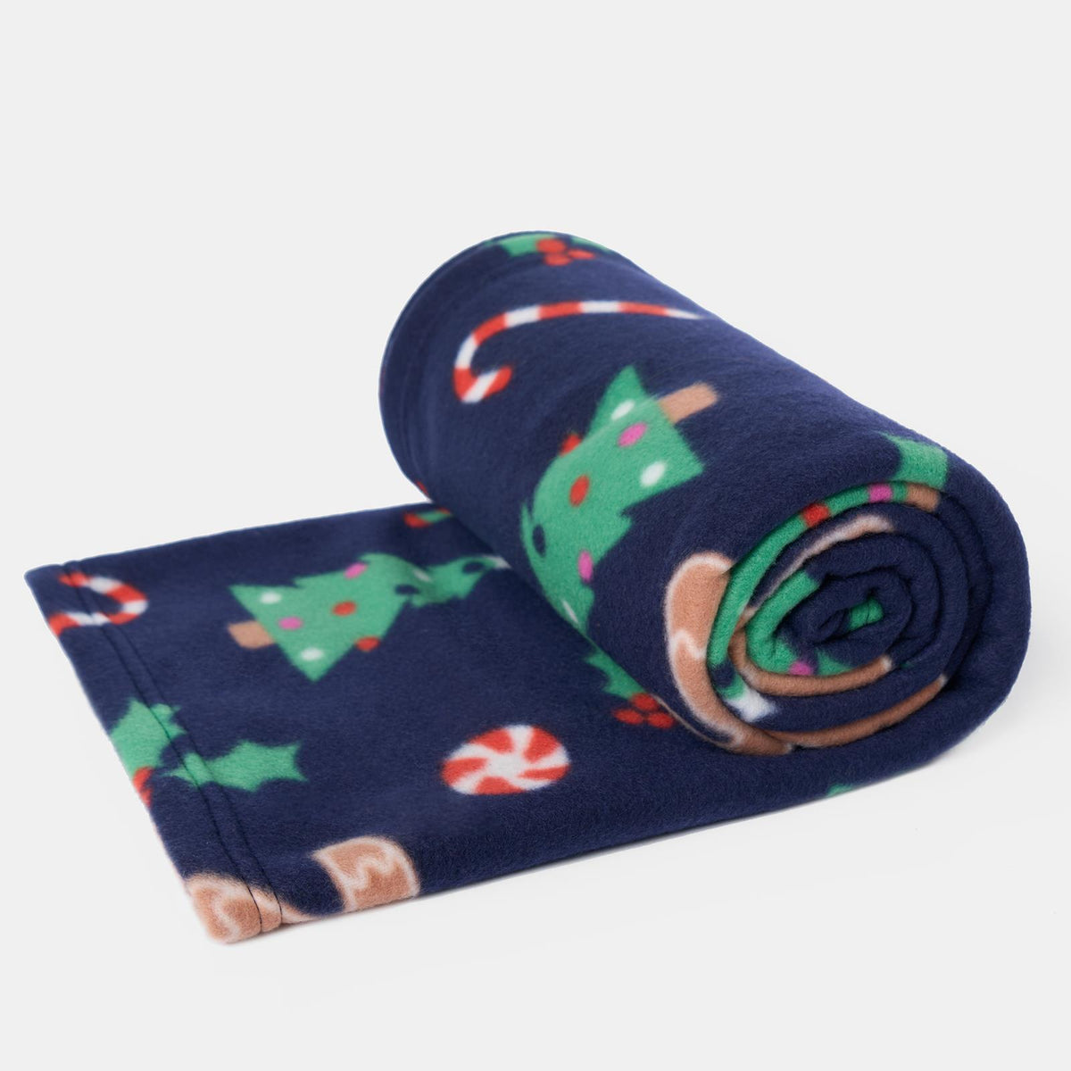 OHS Xmas Throw Blanket Gingerbread Man Soft Warm Travel Foldable Blanket