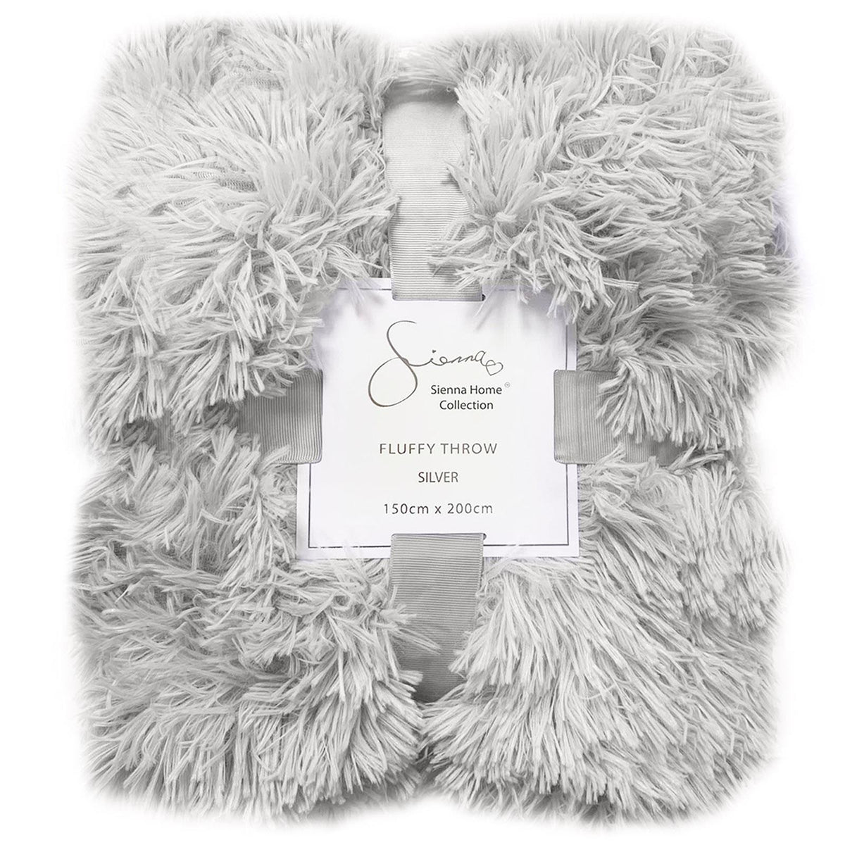 Sienna Fluffy Shaggy Blanket Large Throw Over Sofa Bed Cosy Fleece - 150 x 200cm