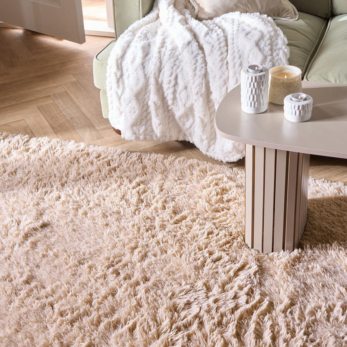 OHS Fluffy Rug Anti-Slip/Skid Shaggy Large Bedroom Non-Shed Floor Carpet Mat