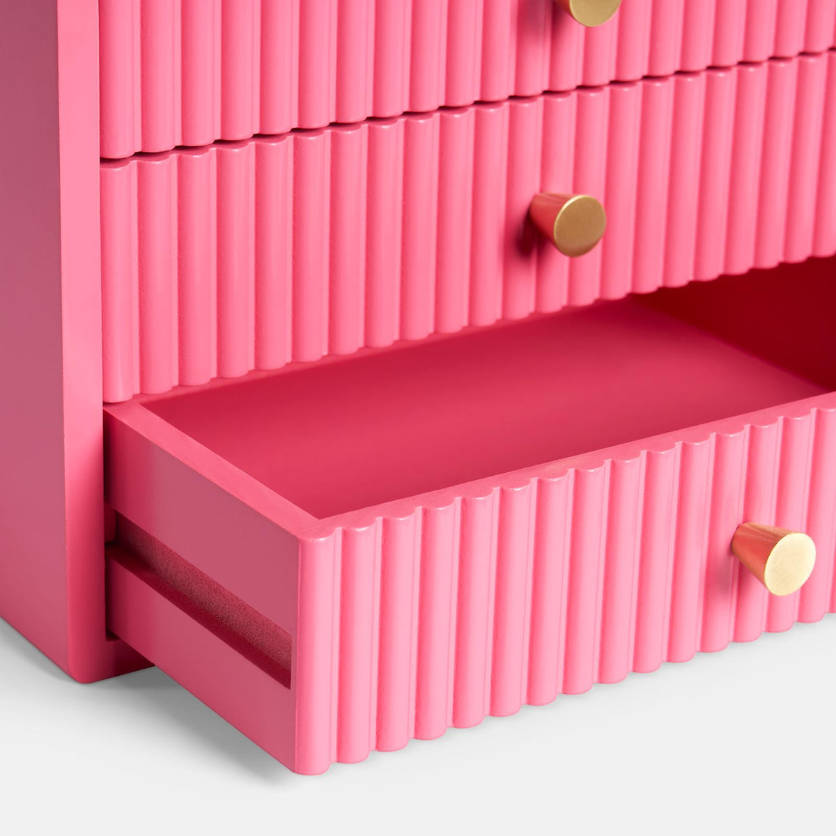 OHS Ribbed Desktop Drawers Organiser Freestanding Tabletop Cabinet Storage Unit