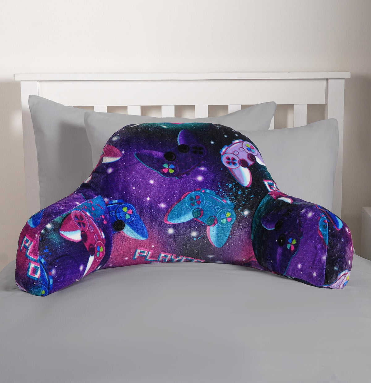 OHS Kids Gaming Cushion Bed Reading Pillow Soft Support with Arms Lumbar Chair