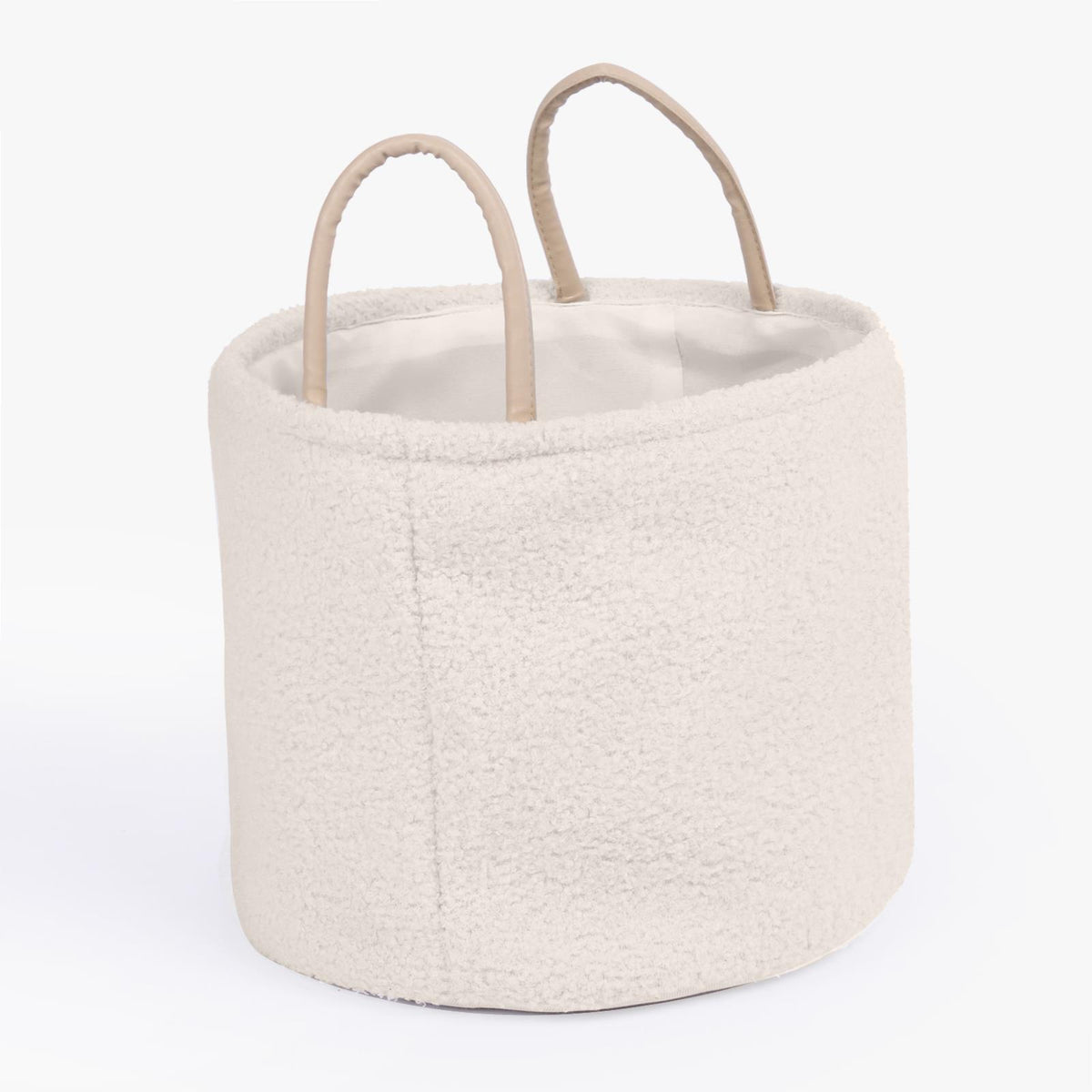 OHS Storage Basket Handles Boucle Fleece Laundry Clothes Organiser