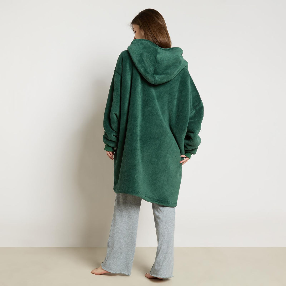 OHS Zip Up Hoodie Blanket Oversized Sherpa Fleece Thermal Sweatshirt Jumper