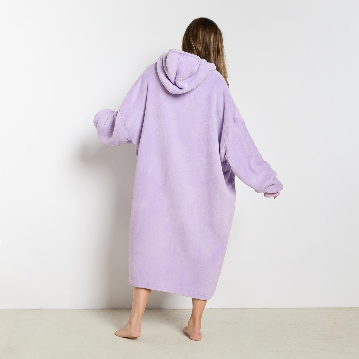 OHS Extra Long Hoodie Blanket Oversized Soft Sherpa Fleece Giant Sweatshirt