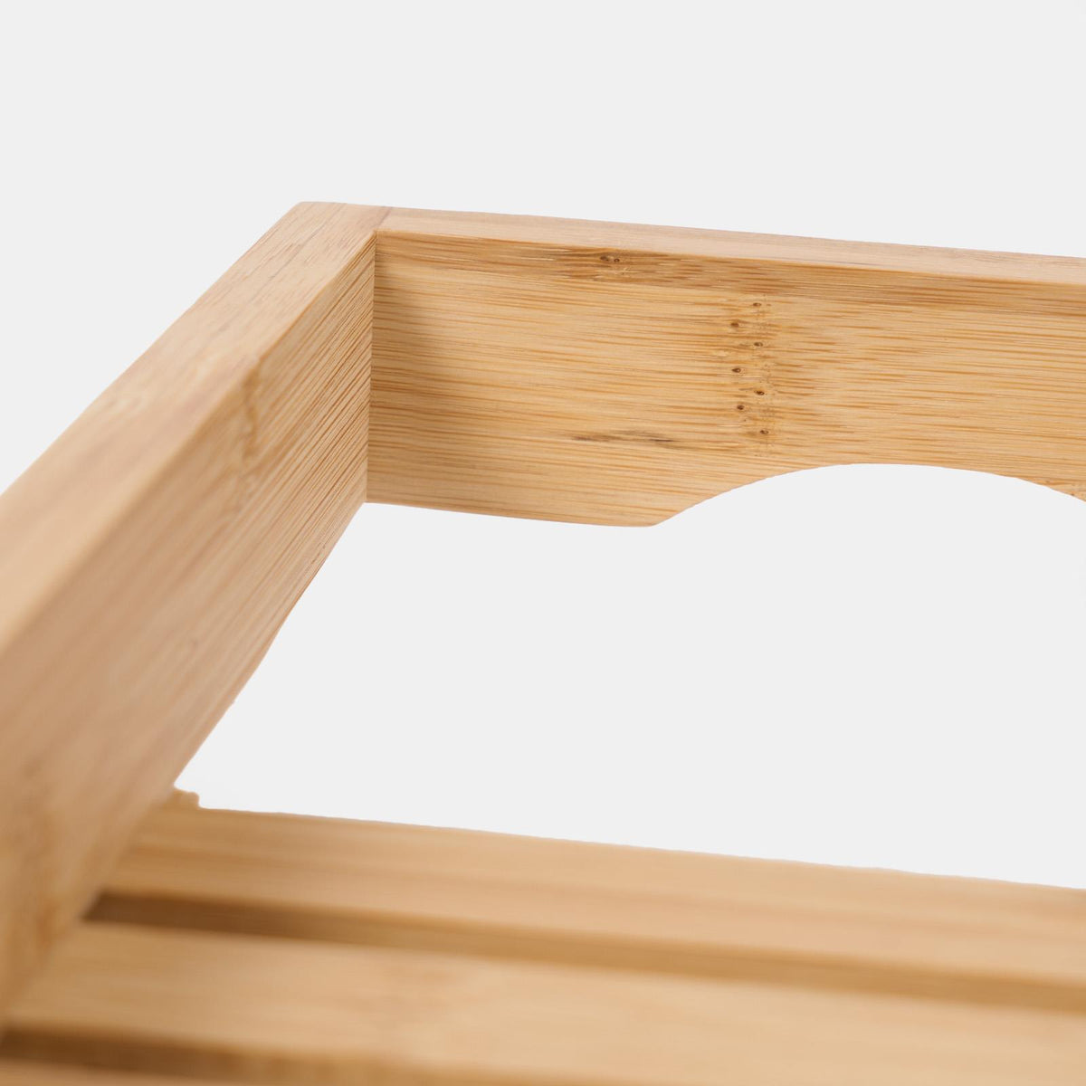 OHS Bamboo Bath Tub Rack Storage Bathroom Caddy Shelf Tray Soap Holder Tidy Unit