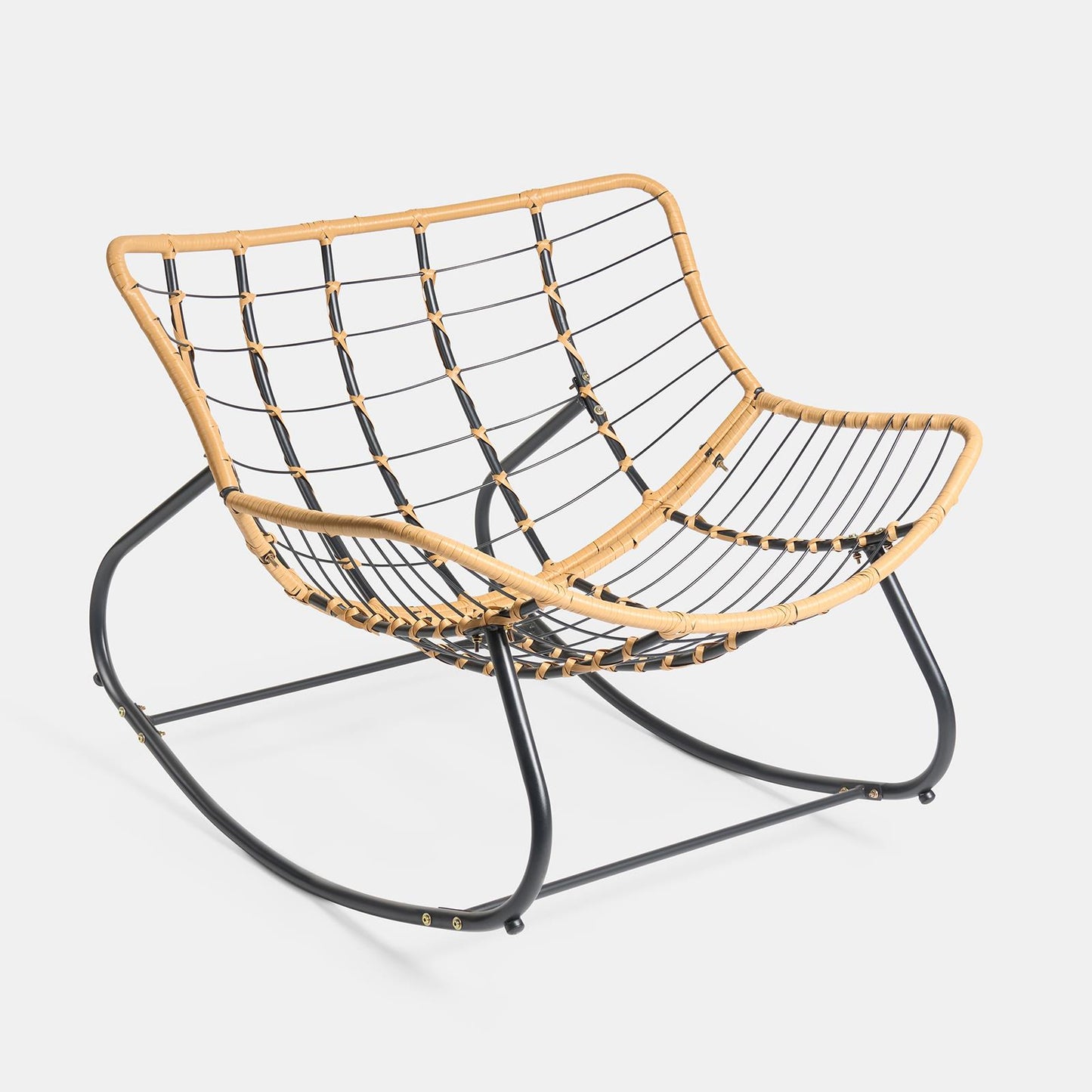 OHS Bali Rocking Chair Garden Outdoor Metal Frame Chairs with Cushion
