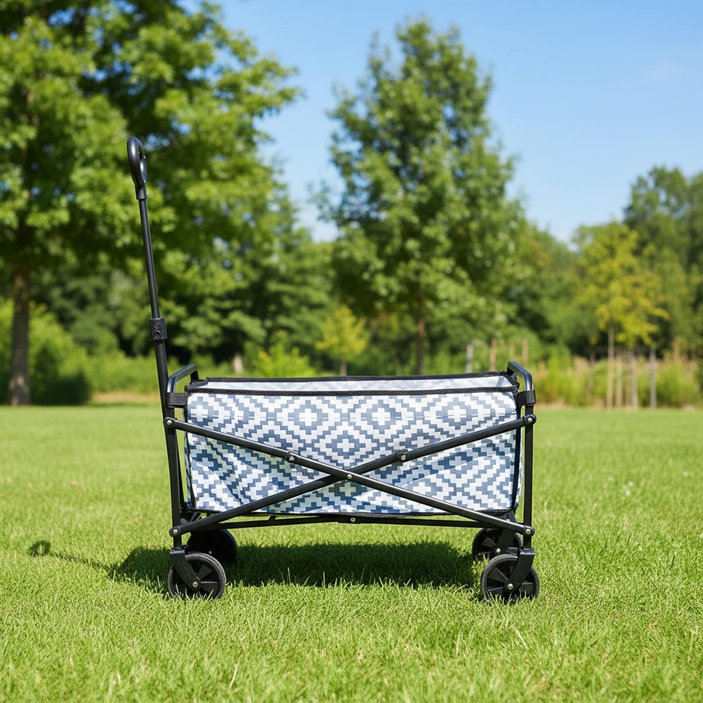 OHS Garden Folding Trolley Cart Outdoor Storage Camping Grocery Shopping
