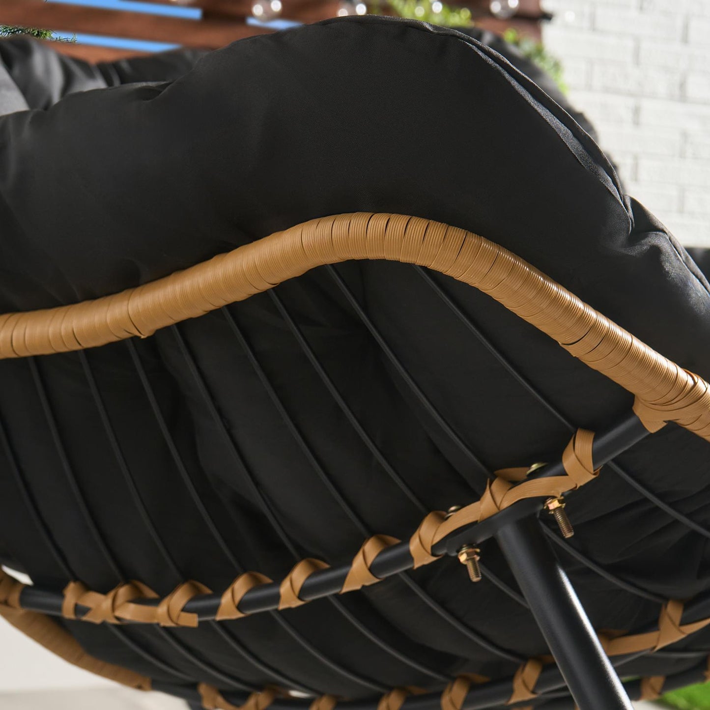 OHS Bali Rocking Chair Garden Outdoor Metal Frame Chairs with Cushion