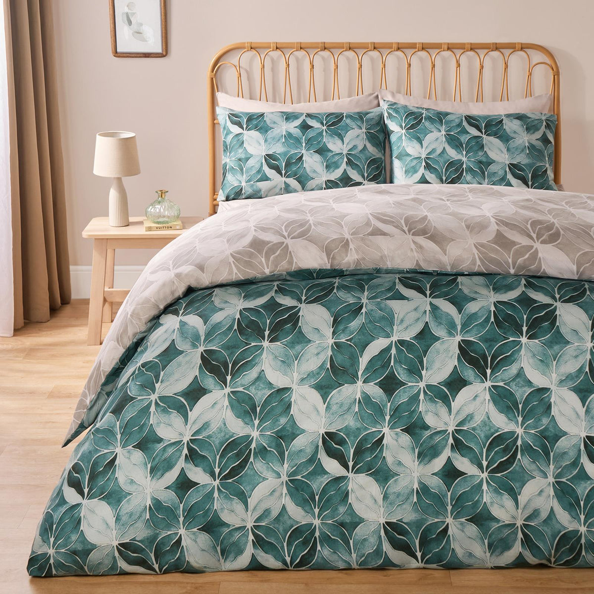 Geo Duvet Cover Set Quilt Pillowcase Watercolour Soft Bedding Double King Size