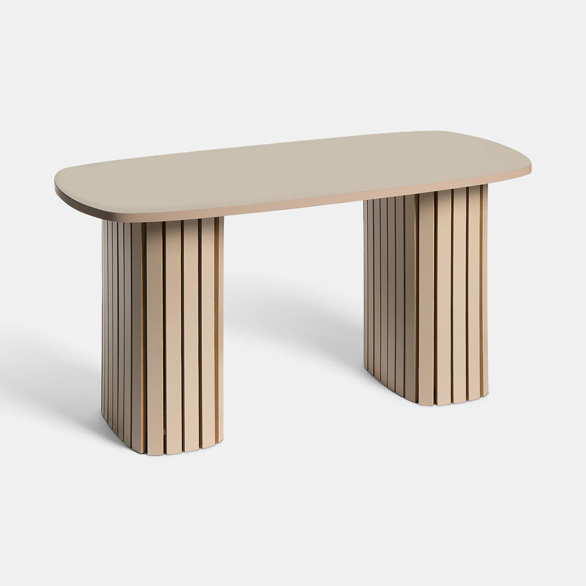 OHS Madison Coffee Table Ribbed Engineered Wood Side End Desk Home Decor