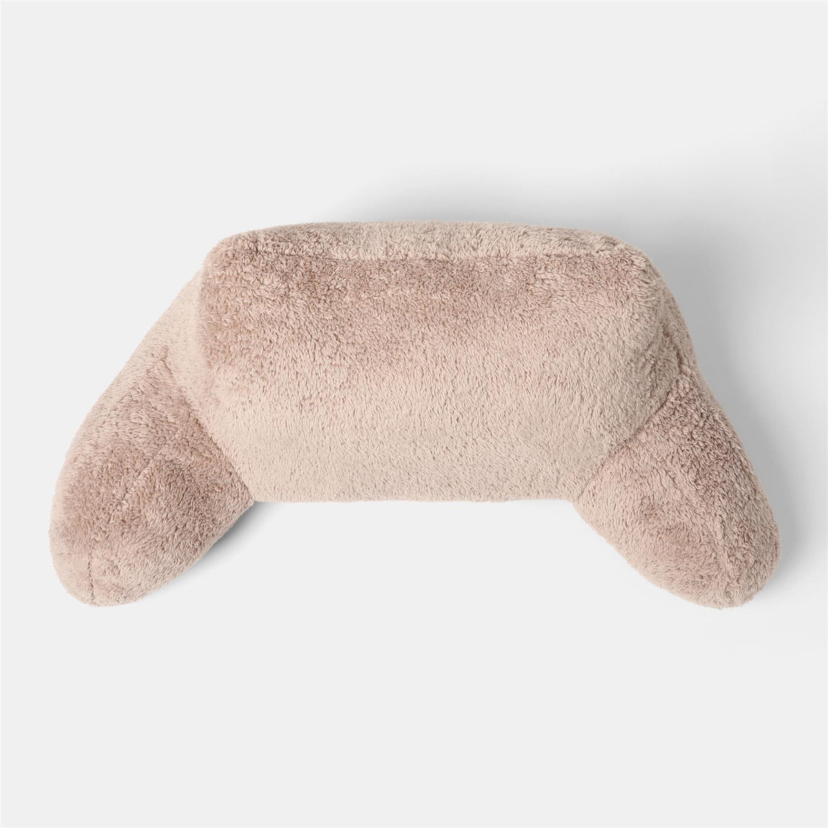 OHS Teddy Fleece Reading Pillow Cuddle Cushion with Arms Lumbar Bed Chair