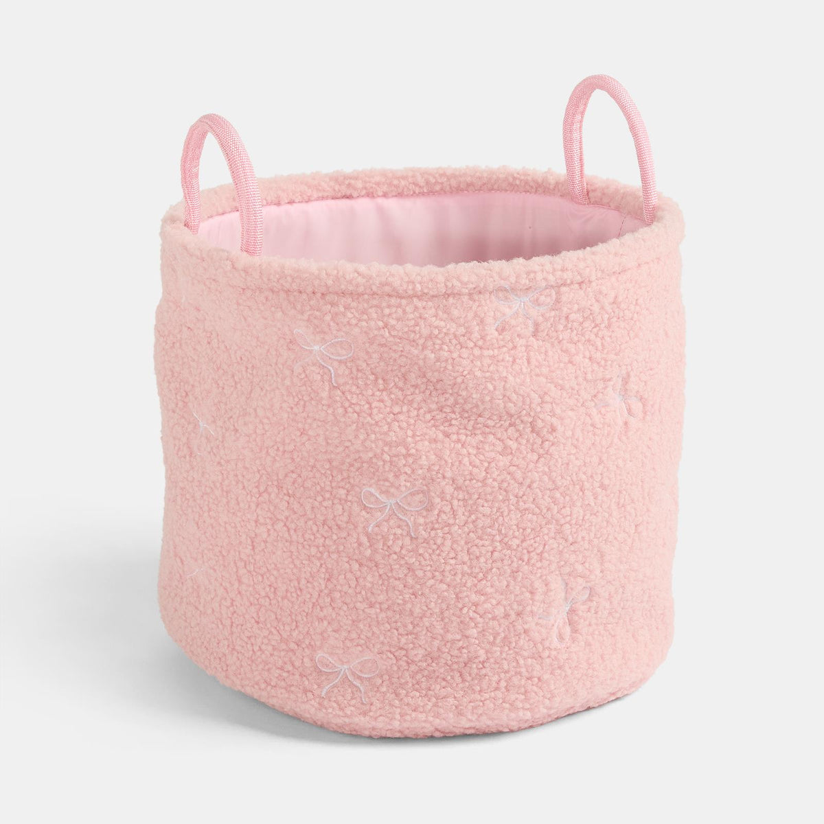 OHS Storage Basket Handles Boucle Fleece Laundry Clothes Organiser