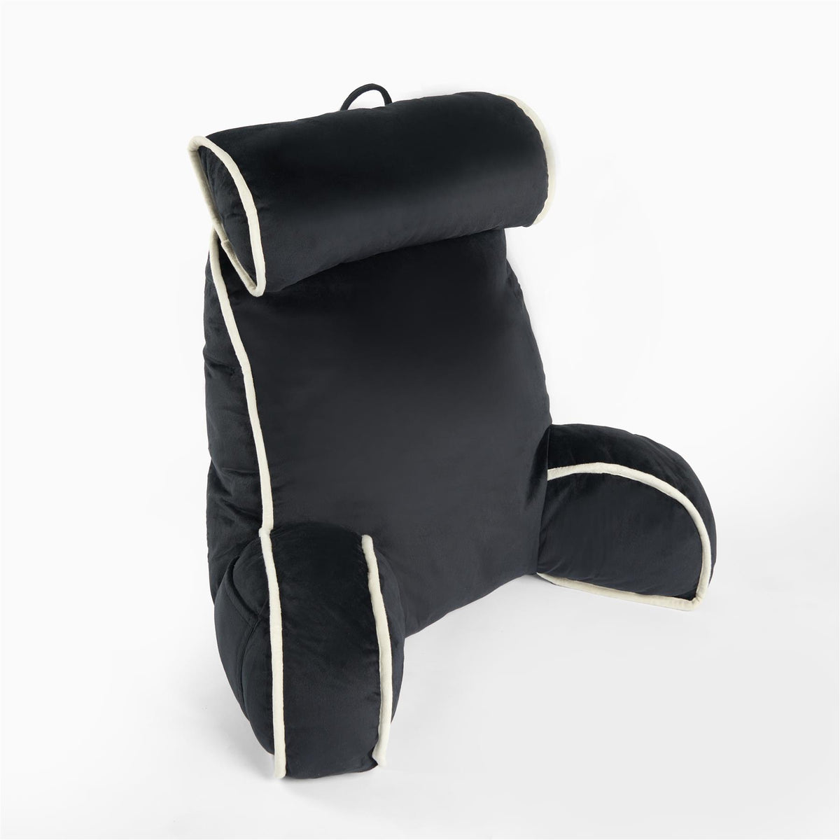OHS Piped Edge Reading Pillow with Head Rest Super Soft Back Support Bed Sofa
