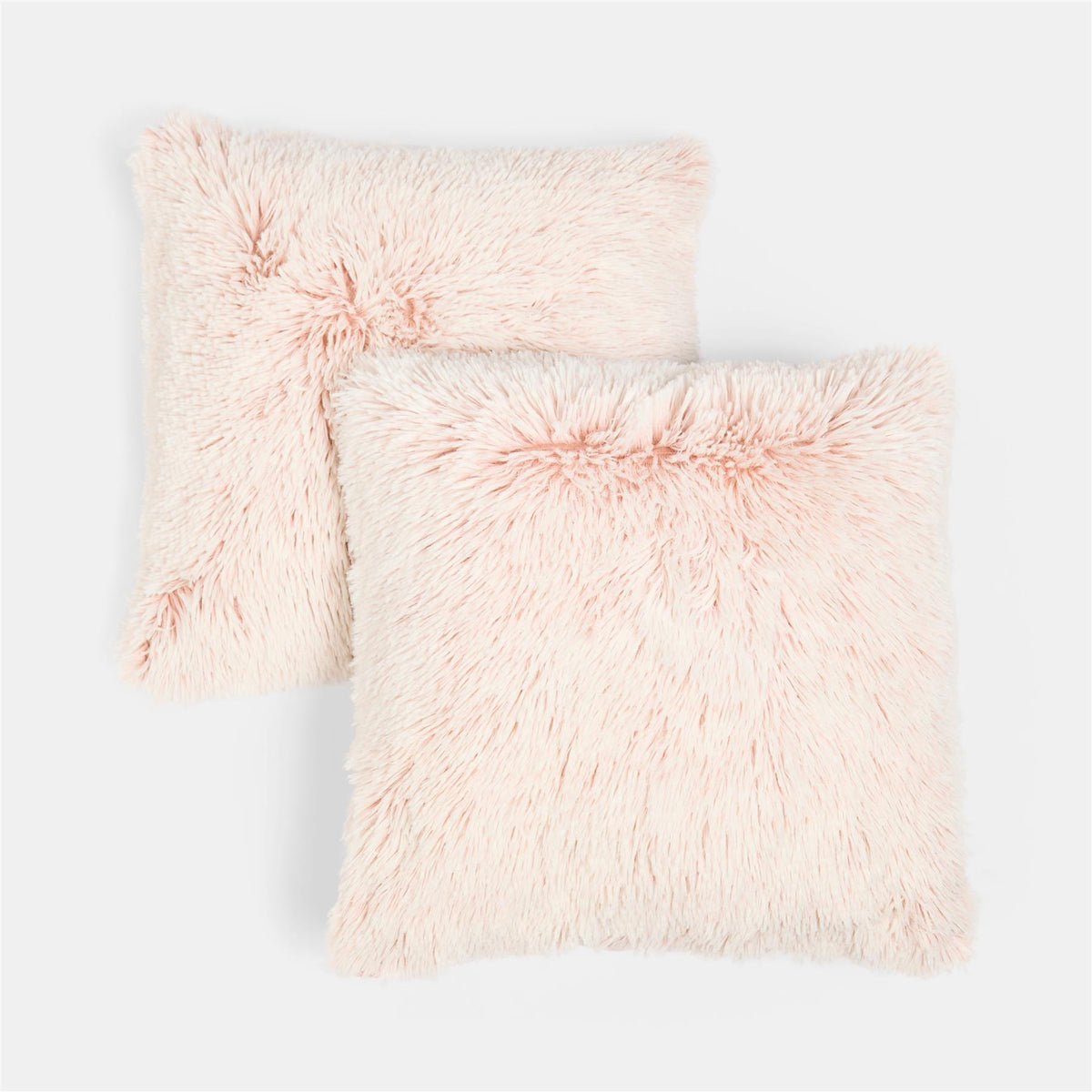 OHS Fluffy Cushion Covers 2 Pack Soft Fleece Square Pillowcases Home Decor