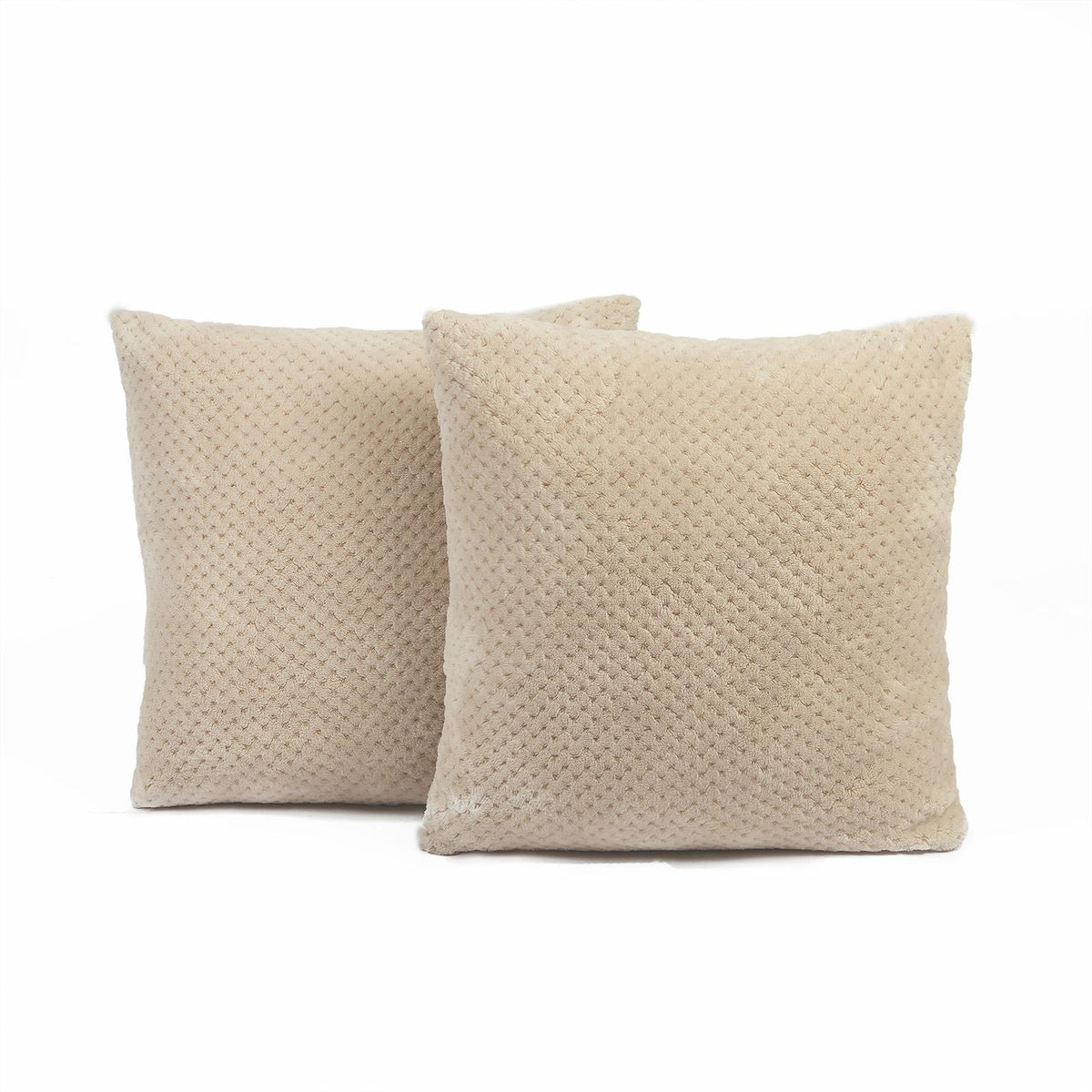 OHS Waffle Fleece Cushion Covers 2/4 Pack Soft Filler Decor