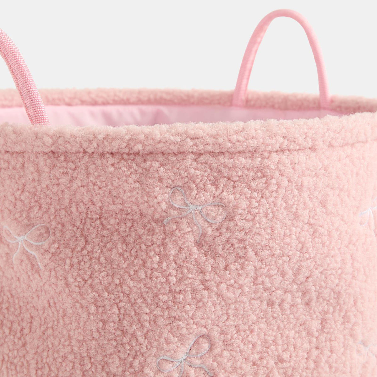 OHS Storage Basket Handles Boucle Fleece Laundry Clothes Organiser