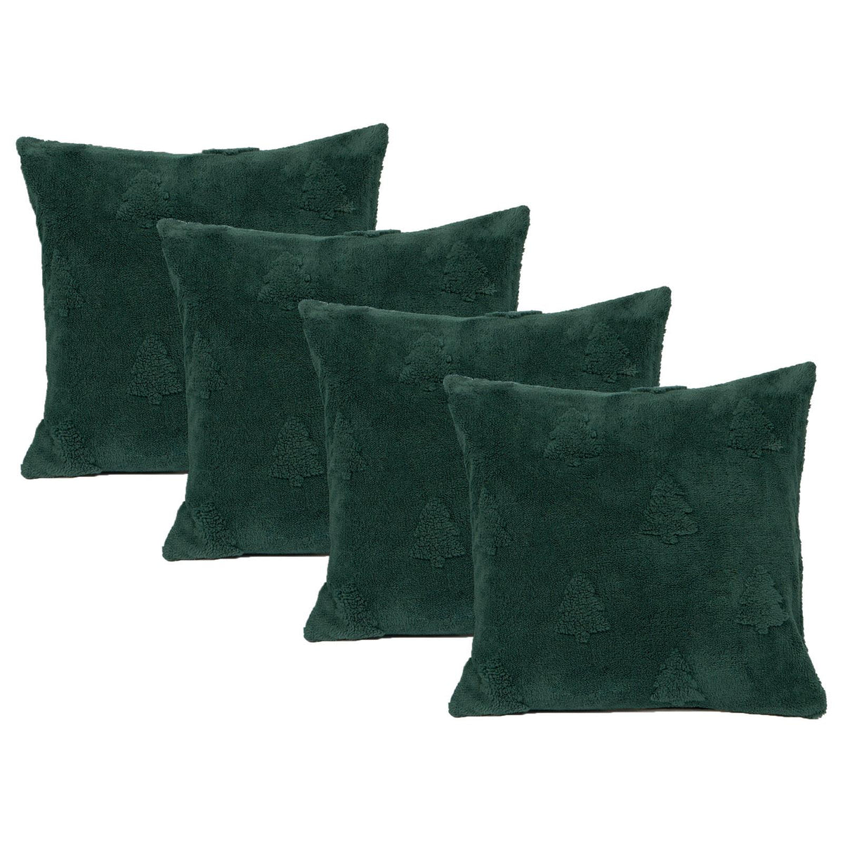 Winter Tree Cushion Covers 2/4 Sherpa Fleece Filled Plump Pads Christmas Home