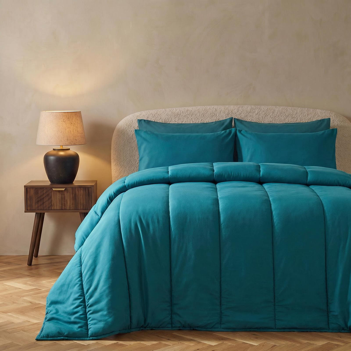 OHS Coverless Duvet & Pillowcase 10.5 Tog Bedding Set Easy Care Reversible
