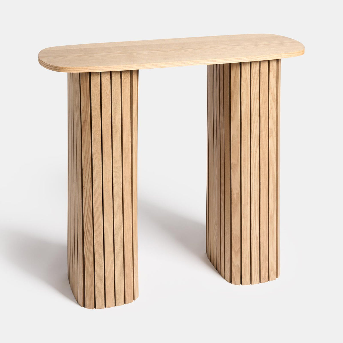 OHS Madison Console Table Ribbed Engineered Wood Entryway Display Unit Decor