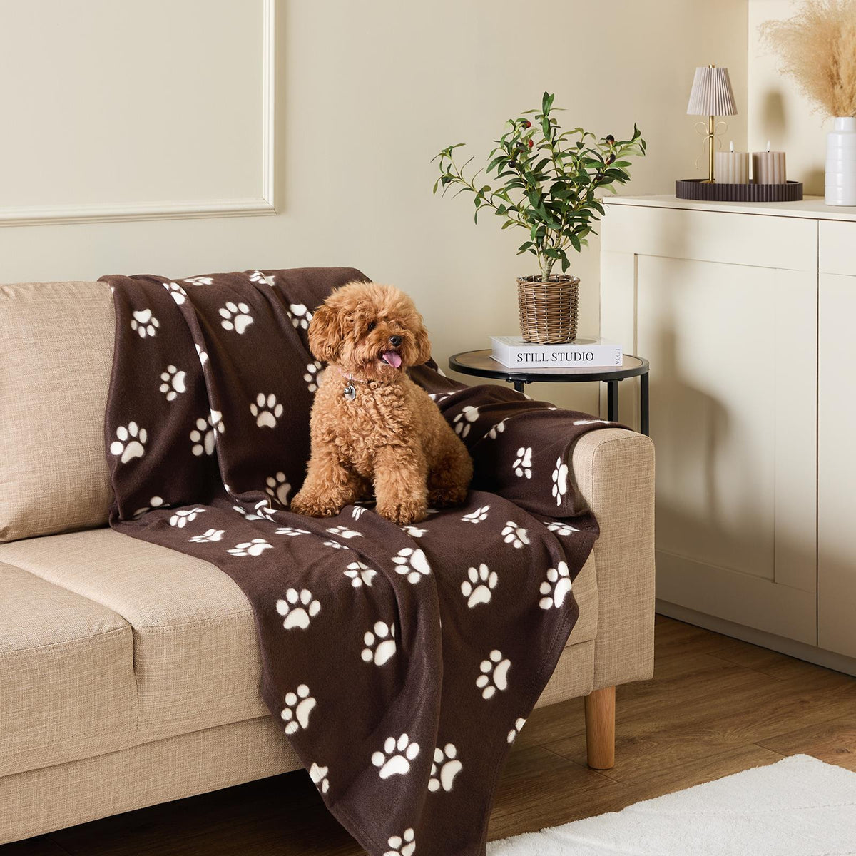OHS Pet Blanket Dog Warm Fleece Cat Throw Paw Puppy Animal Soft Mat