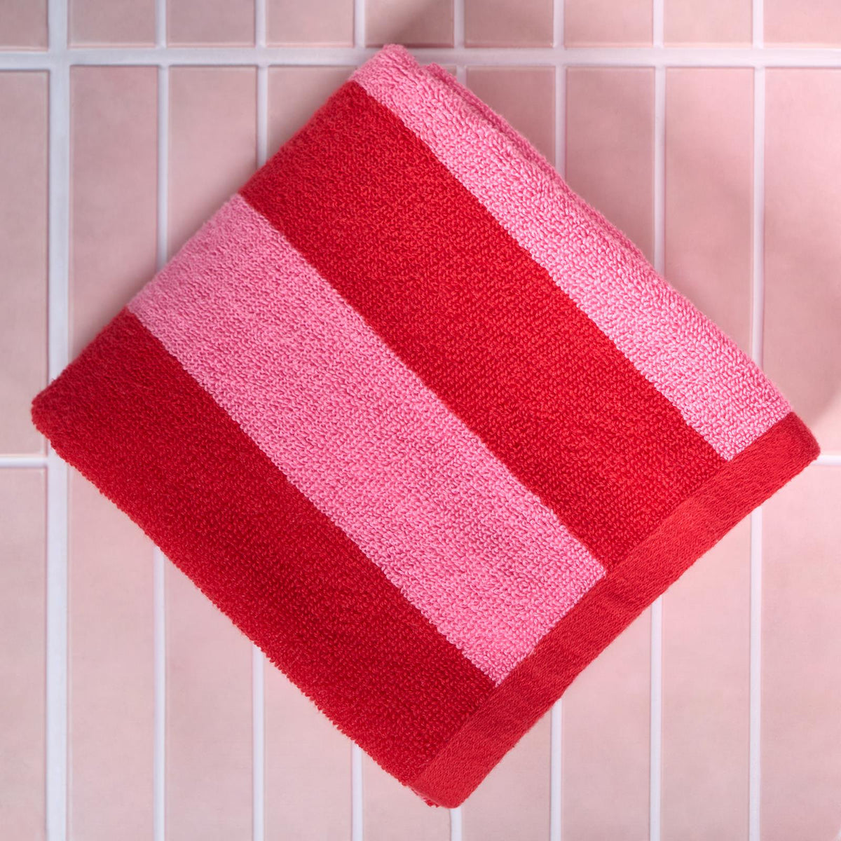 OHS Stripe 100% Cotton Bath Hand Towel Hotel Luxury Shower Soft Absorbent