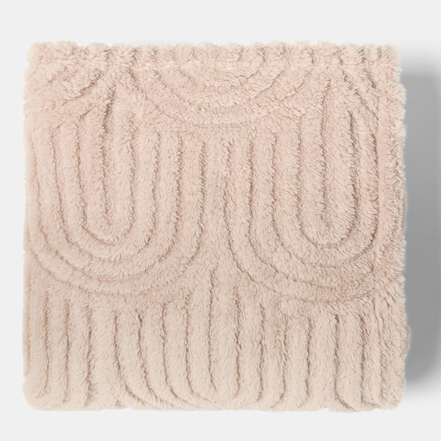 OHS Tufted Arches Throw Teddy Fleece Blanket Winter Soft Warm Bedspread