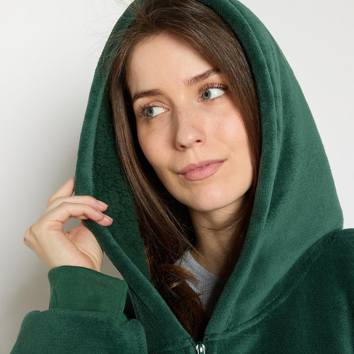 OHS Zip Up Hoodie Blanket Oversized Sherpa Fleece Thermal Sweatshirt Jumper