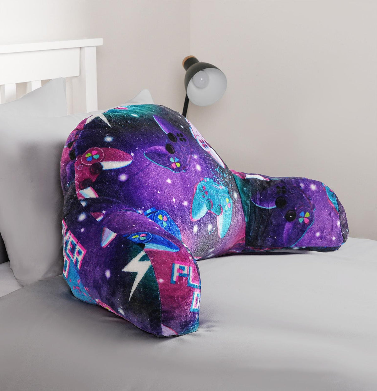OHS Kids Gaming Cushion Bed Reading Pillow Soft Support with Arms Lumbar Chair