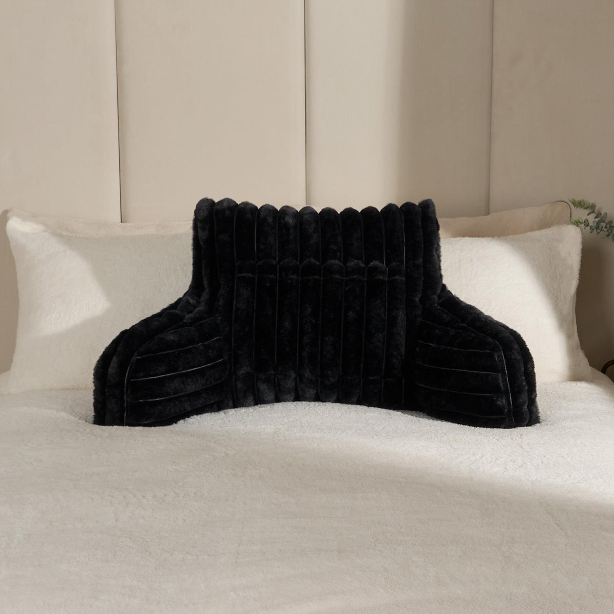 OHS Reading Cuddle Cushion Fleece Heatable Pillow Arms Chair Back Support