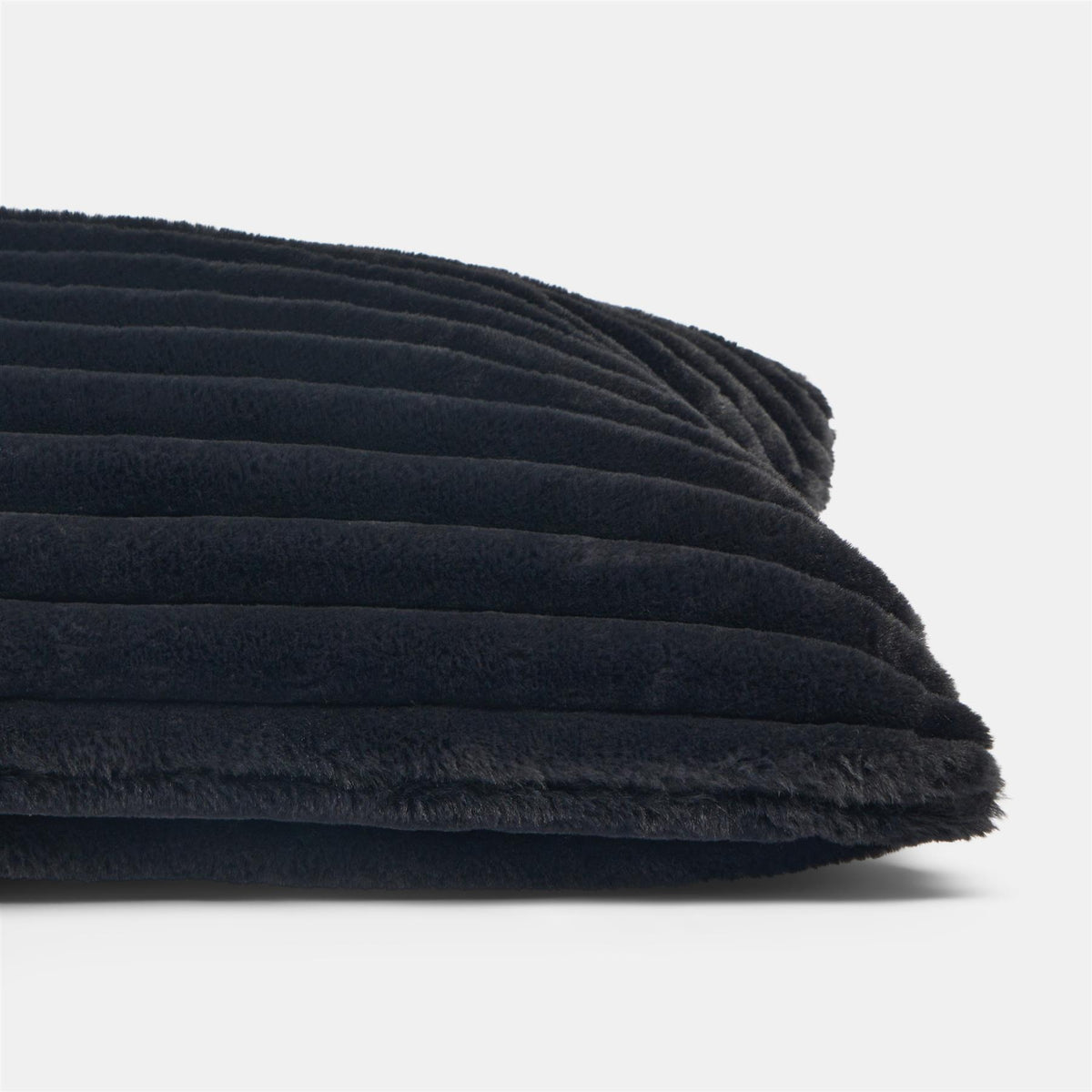 OHS Ribbed Bolster Pillow Faux Fur Long Luxury Soft Maternity Support Cushion
