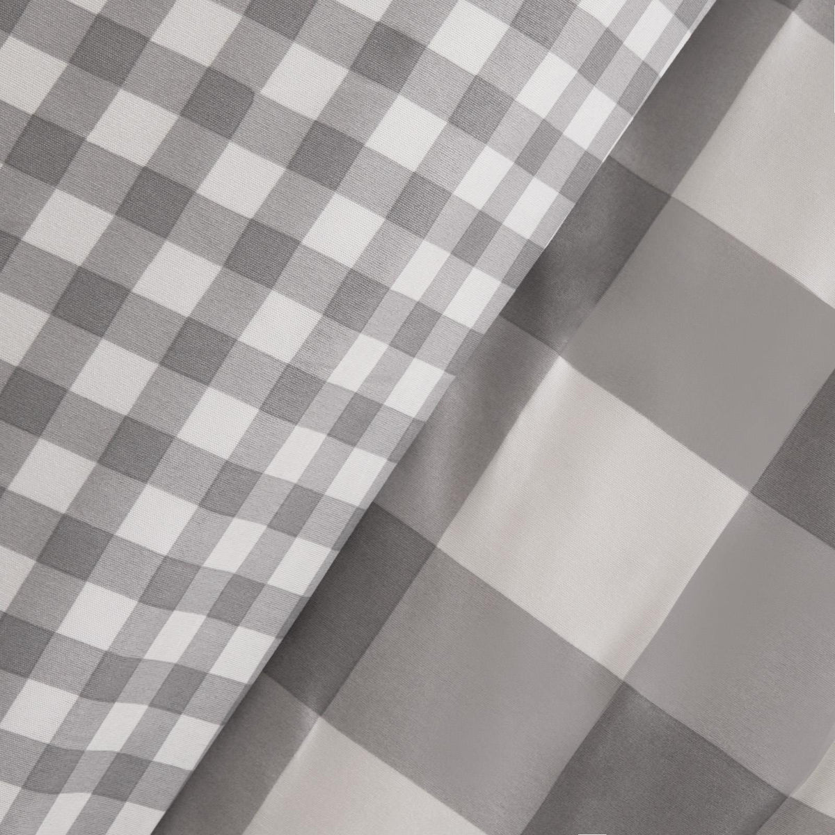OHS Gingham Duvet Cover Bedding Set Check Quilt Pillowcase Reversible