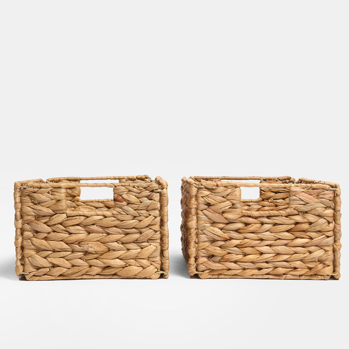 Natural Storage Cube Folding Rope Organiser Woven Wicker Hamper Strong Eco Box