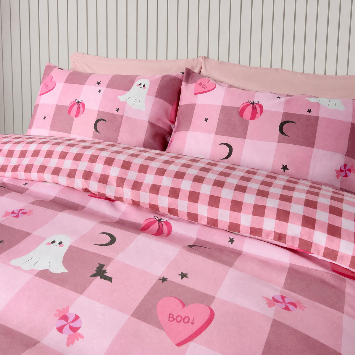 OHS Halloween Duvet Cover Pillowcase Bedding Set Kids Childrens Pumpkin Quilt